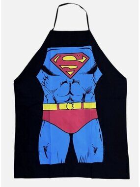 DC Comics Superman Kitchen Chef BBQ Apron Men’s Adult Cotton NEW!
